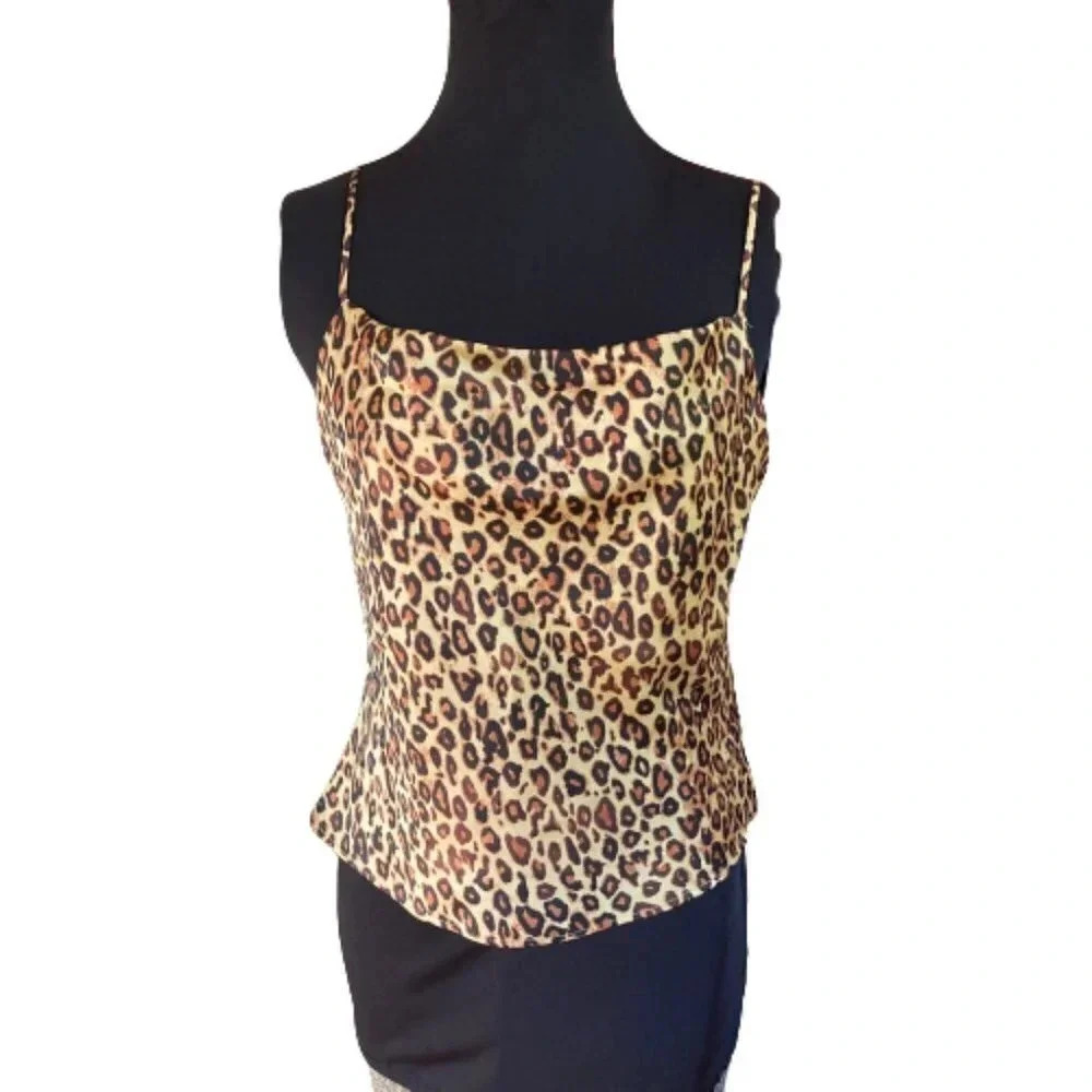 Zara Cropped Leopard Print Camisole, Size Small